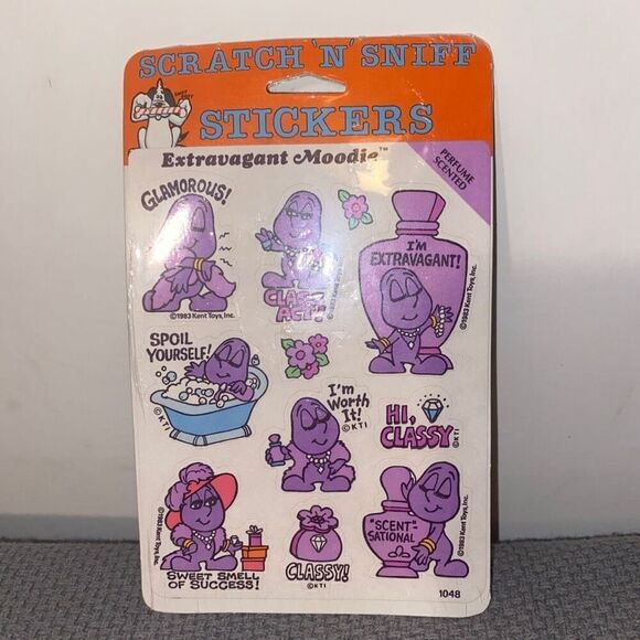 Scratch n Sniff Stickers Vintage Decal Specialities 1980’s Extravagant Moodie Pu - Picture 8 of 8